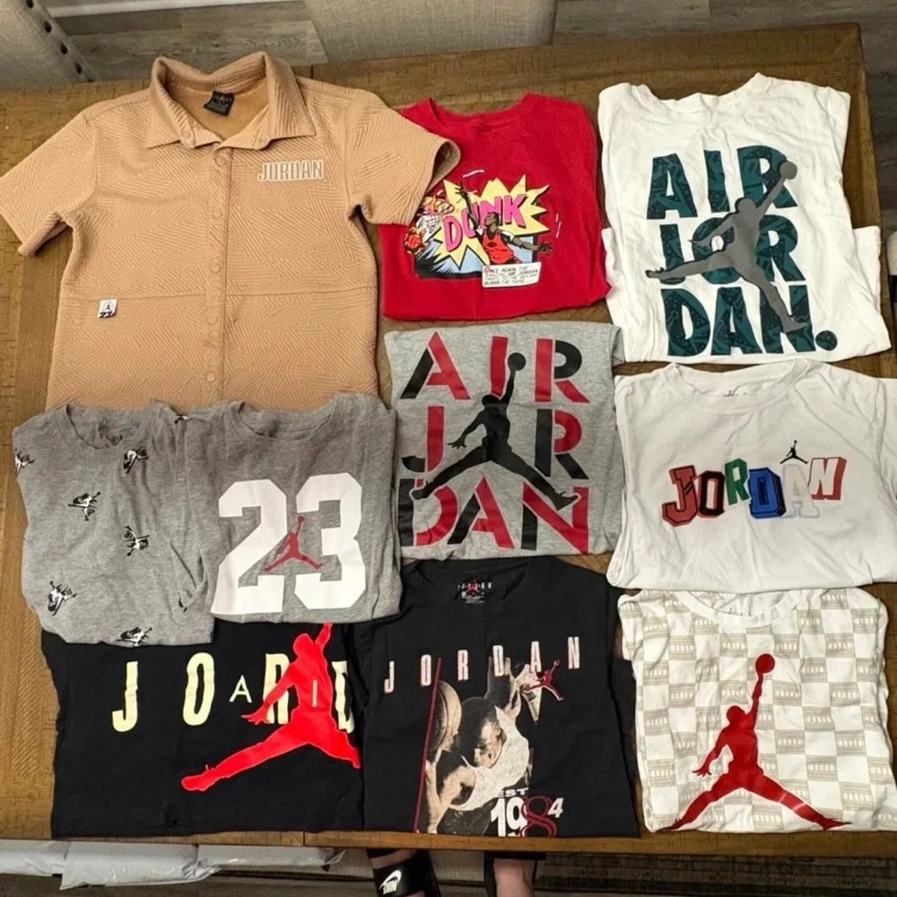 Boys Jordan Shirt Lot 20PS  Medium 10-12 Air Jordan Jumpman Bundle